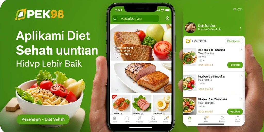 Tampilan antarmuka APEK88 yang intuitif untuk aplikasi Diet Sehat.