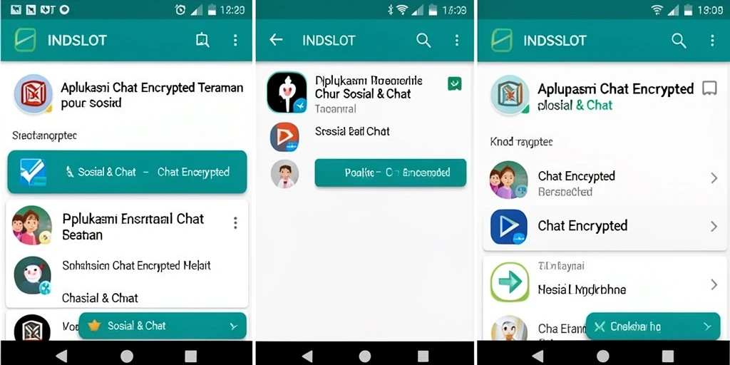Antarmuka INDSLOT menampilkan fitur Chat Encrypted yang modern dan ramah pengguna.