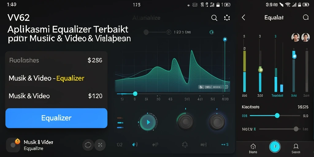 Tampilan antarmuka aplikasi Equalizer VV62 yang menarik dan fungsional.