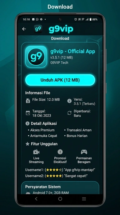 Unduh APK g9vip untuk Pengguna Android Indonesia